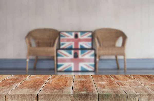 Wood Walk Blur Vintage Box Living Room Background — Stock Photo, Image