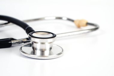 Stetoskop sağlık aracı tablo. Kopya alanı ile tıbbi aksesuarları.