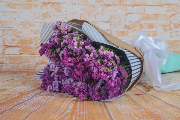 Belo Buquê Flores Para Celebração Fundo — Fotografia de Stock