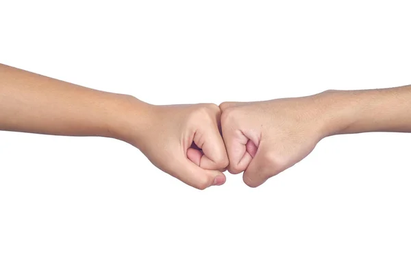 Hands of man people fist bump teamwork and partnership business — Stock Photo, Image