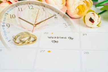 Takvim planlama ve Alyans ile Hatırlatma Düğün günü 