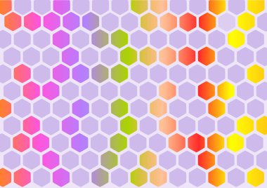 Renk arka planda veya arka planda soyut altıgen nokta.