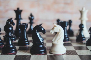 fikirler ve iş stratejisi için satranç tahtası oyunu, iş plann