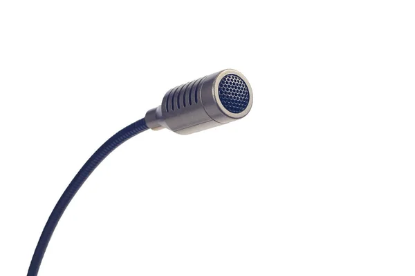 Close up of condenser microphone on white background. — Stock Photo, Image