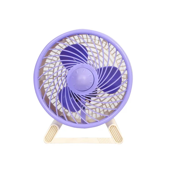 Draagbare mini ventilator op witte achtergrond. — Stockfoto