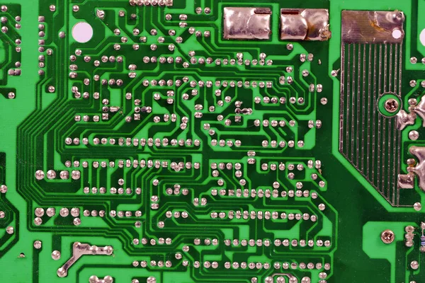 Printplaat. Elektronische computer hardwaretechnologie. Motherbo Stockafbeelding