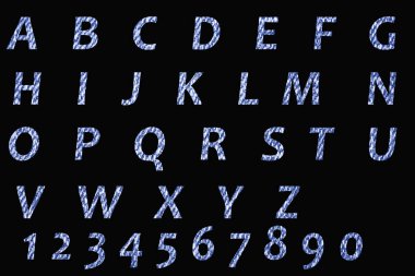 Kot dokusuna ilişkin alfabe harfleri .