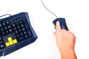 İnsan eliyle tıklayarak bilgisayar faresine ve üst görüntüye yakınlaş.