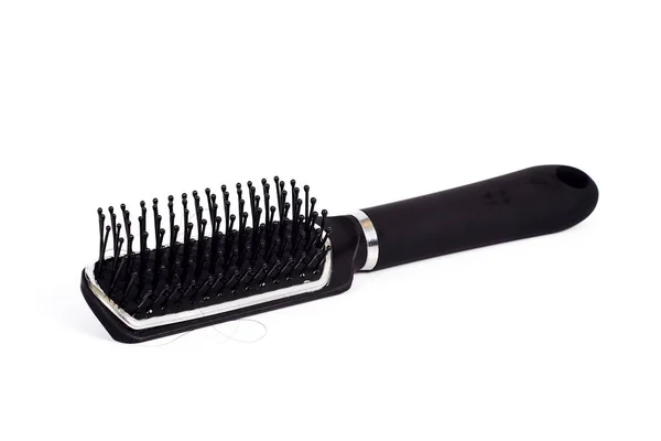 Comb with hair loss on white background ,health beauty concept. — Stock Photo, Image
