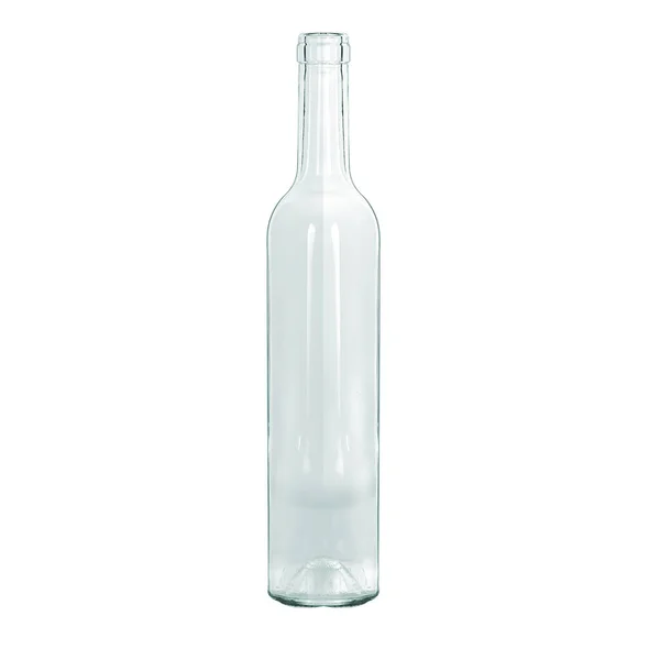 Botol kaca air diisolasi pada latar belakang putih . — Stok Foto