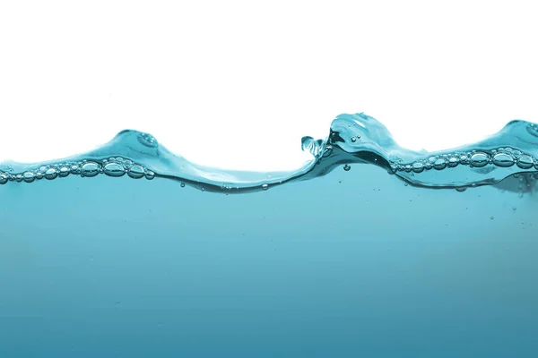 Eau éclaboussure ou vague d'eau avec des bulles d'air sur le fond — Photo