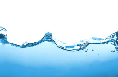 Arka planda hava kabarcıkları olan su veya su dalgası