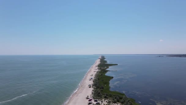 Vol Dessus Banc Sable Marin Vacances Sur Mer Noire — Video