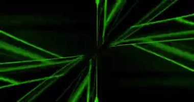 Lazer Şov. Soyut Yeşil Işıklar. Müzik Sahnesi için arka plan. VJ Döngüsü.