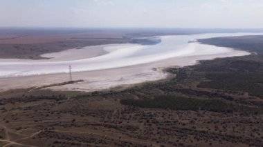 Bir Arid Alanı 'nın hava görüntüsü. Ukrayna Köyü