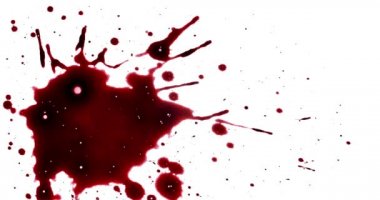 Kırmızı boya damlaları. Kan sıçrama seti. Korku Filmi Efektleri