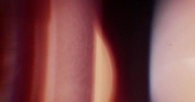 Sonbahar Fişekleri. Video için güzel ve sıcak makro kaplamalar. Kristal 'den geçen güneşin parıltısı. Camın içinden Parlak Işık Yakından.