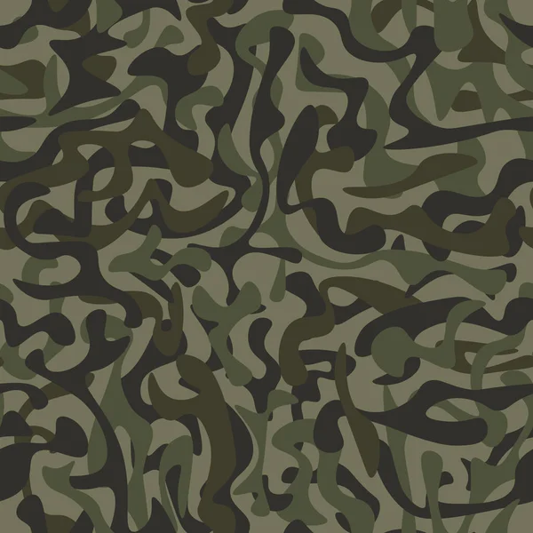 Forest camouflage seamless pattern. — Stock Vector