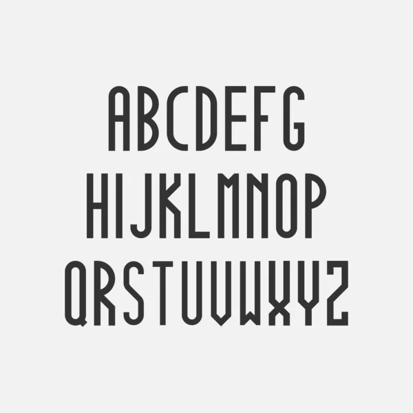 Modern vector sans serif lettertype — Stockvector