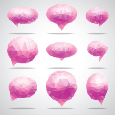 Üçgen konuşma bulutlar - vektör üçgen çizim, konuşma balonu