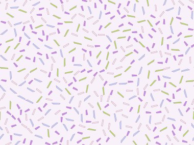 Renkli soyut konfeti plan tasarlamak vektör. Memphis renkli konfeti ile sorunsuz seamless modeli. Renkli parlak konfeti seamless modeli. Şenlikli vektör sonsuz illüstrasyon, yumuşak