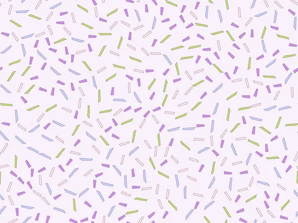 Kleurrijke abstracte Confetti achtergrond patroon Vector. Memphis naadloze naadloze patroon met kleurrijke confetti. Kleurrijke heldere confetti naadloze patroon. Feestelijke vector illustratie van de eindeloze, zacht — Stockvector
