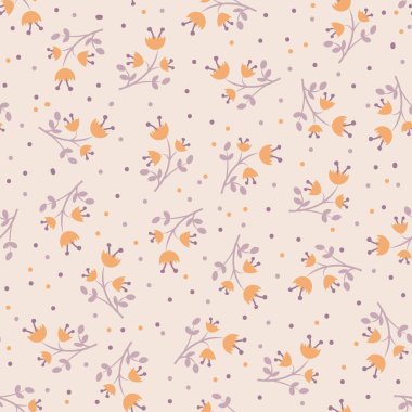 Yaprakları ve çiçekleri olan güzel bir sonbahar çiçeği deseni. Sevimli çiçek deseni, sonbahar havası, sonbahar havası.