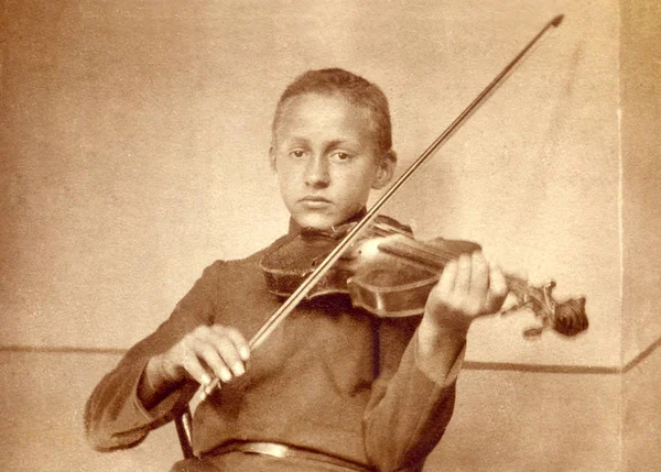 Rusland Circa 1971S Een Antieke Zwartwit Foto Voor Jongen Speelt — Stockfoto