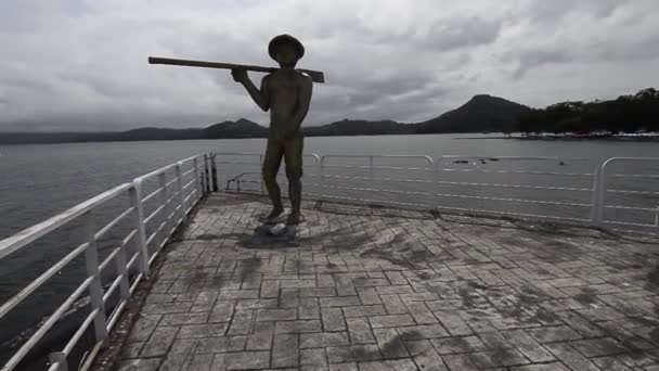 Catemaco Meksika Sihirli Kasabası Veracruz Eyaletindeki Güzel Kasaba Şehirlere Verilen — Stok video