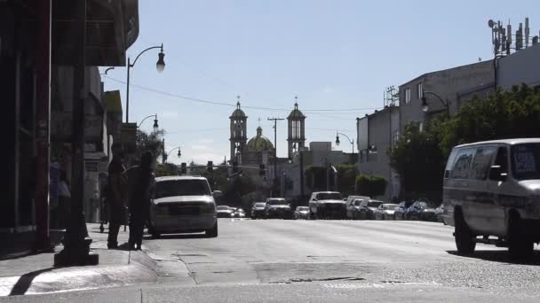 Tijuanas centro y catedral durante pandemia de coronavirus covid-19 — Vídeos de Stock