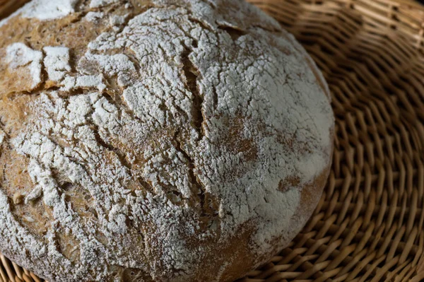 Fresh home baked artisan wheat bread loaves
