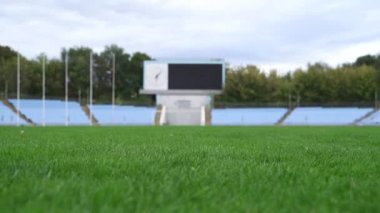 Maçtan Önce Puan Tablosu Olan Boş Futbol Stadyumu Ya da Koronavirüs Salgını sırasında