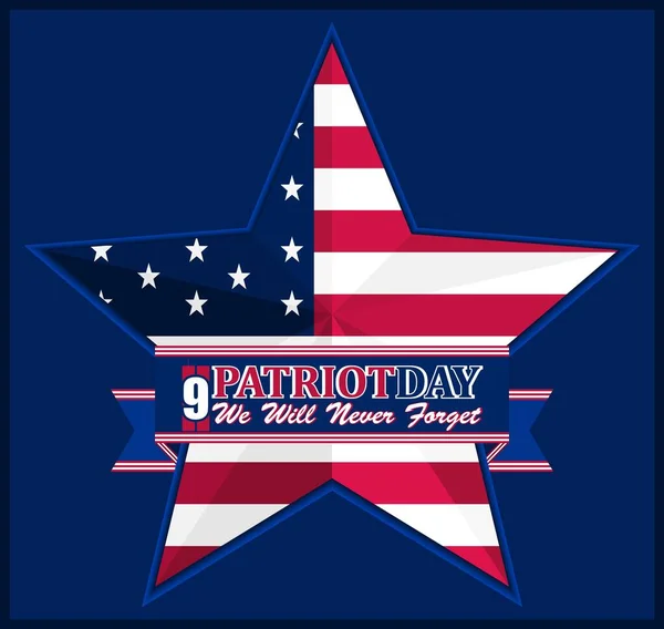 Vektorillustration Till Minne Den Amerikanska Patriotdagen Perfekt För Alla Användningsområden — Stock vektor