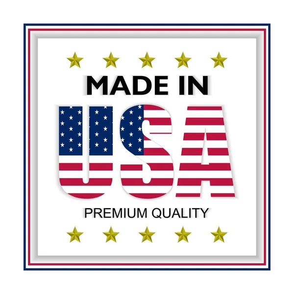 Illustrazione Vettoriale Made Usa Qualità Premium Perfetto Qualsiasi Uso — Vettoriale Stock