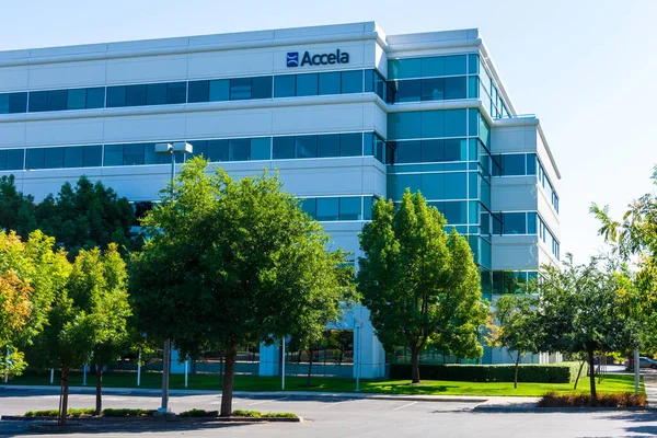 Accela Schild Firmensitz Silicon Valley High Tech Drehkreuz Der San — Stockfoto