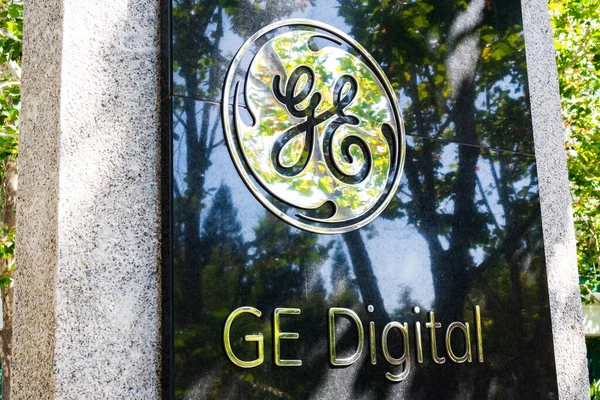 Digital Logó Aláírás Szilícium Völgyi Központban Digital Amerikai General Electric — Stock Fotó