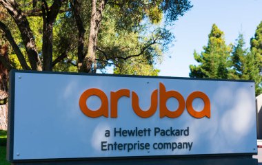 Aruba Networks, Hewlett Packard Enterprise 'ın bir kablosuz ağ iştiraki - Santa Clara, Kaliforniya, ABD - Ekim 2019