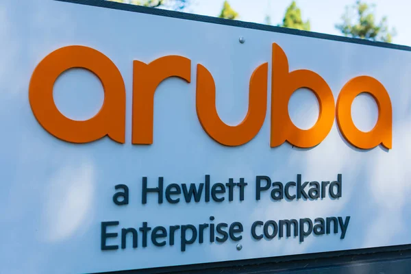 Aruba Networks Una Subsidiaria Redes Inalámbricas Compañía Hewlett Packard Enterprise — Foto de Stock