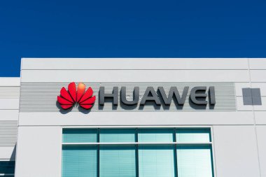 Huawei Teknolojileri Araştırma ve Geliştirme Kampüsü Silikon Vadisi 'nin dış tarafında Santa Clara, Kaliforniya, ABD - Ekim 2019