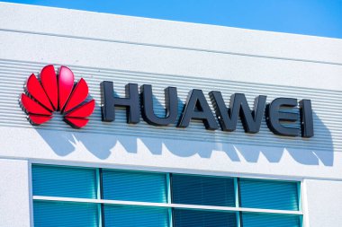 Huawei Teknolojileri Araştırma ve Geliştirme Kampüsü Silikon Vadisi 'nin dış tarafında Santa Clara, Kaliforniya, ABD - Ekim 2019