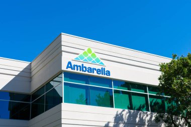 Ambarella imzası efsanevi yarı iletken tasarım şirketi merkezi Silikon Vadisi 'nde, San Francisco Körfez Bölgesi' nin yüksek teknoloji merkezi Santa Clara, CA, ABD - Ekim 2019