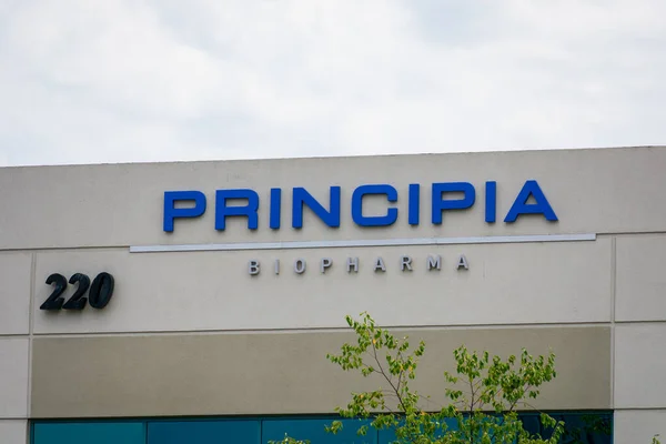 Principia Biopharma Firma Sede Empresa Biotecnología Silicon Valley Sur San —  Fotos de Stock