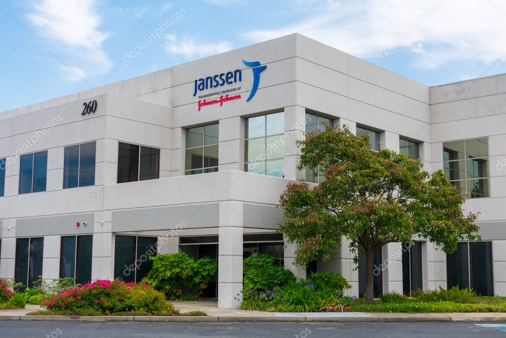 Janssen Pharmaceutica headquarters. Janssen Pharmaceutica is a pharmaceutical company owned by Johnson and Johnson - South San Francisco, California, USA - 2020