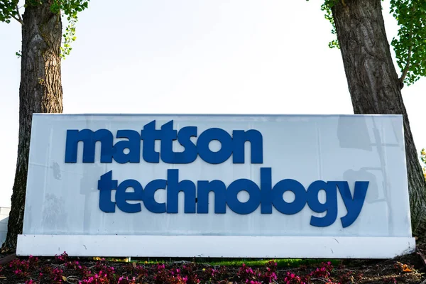 Placa Mattson Technology Sede Empresa Equipamentos Processamento Bolachas Semicondutoras Fremont — Fotografia de Stock