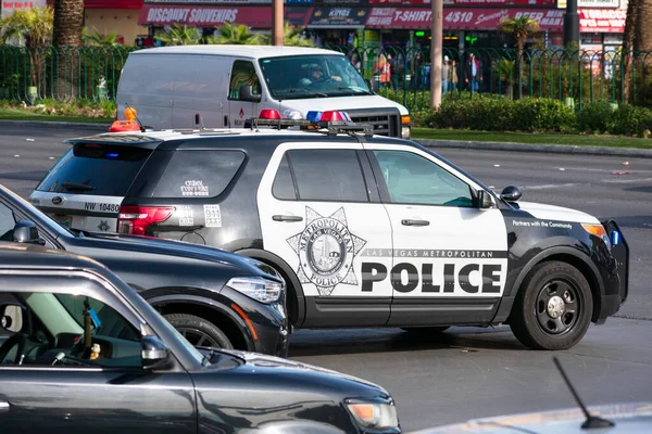 Поліцейський Департамент Лас Вегаса Транспорт Перехоплювач Lvmpd Патрулювання Вуличного Руху — стокове фото