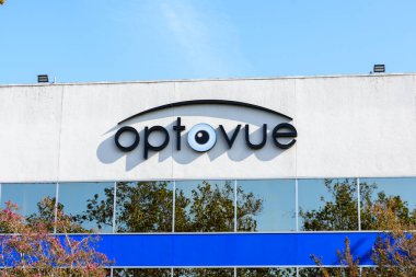 Silikon Vadisi 'ndeki Medikal Cihaz Merkezi' nin işaret ve logosu Fremont, CA, ABD - 2020