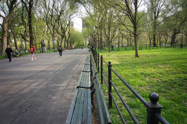 ニューヨーク アメリカ 2020年4月24日 中央公園のモールと文学散歩の眺め — ストック写真