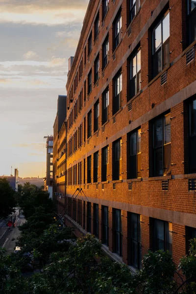 Una Vista Desde High Line Calle Con Edificios Lado Oeste —  Fotos de Stock