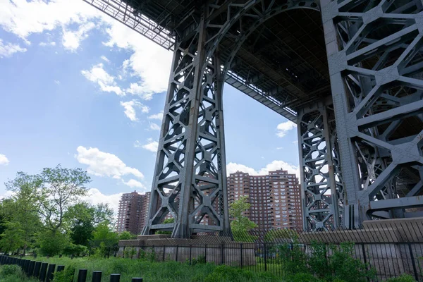 Vista Del Puente Desde Abajo Puente Williamsburg Con Vista Lower —  Fotos de Stock