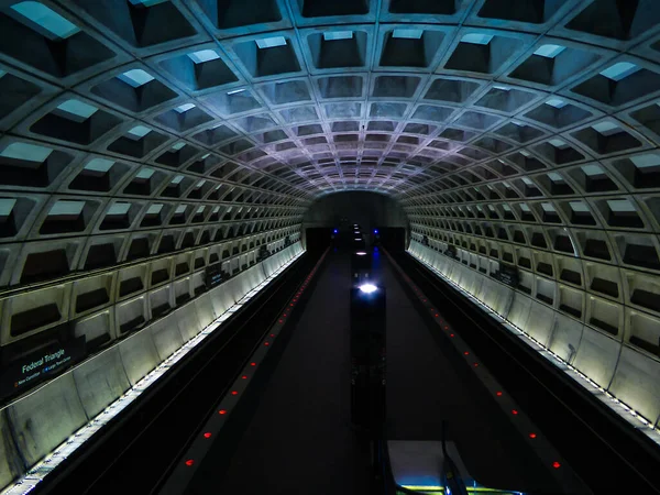 Washington Usa 2016 Szeptember Metro Metróállomás Belseje Washington Szövetségi Háromszögben — Stock Fotó